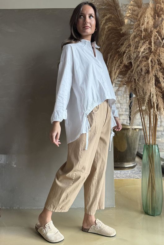 Paloma French Tuck Shirt White